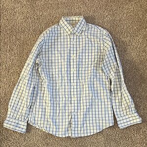 Dockers Men's Blue and White Plaid Shirt